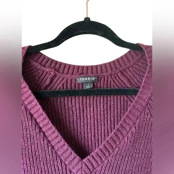 Torrid Rib Raglan Tunic Sweater Plus Size 1X - Picture 4 of 6